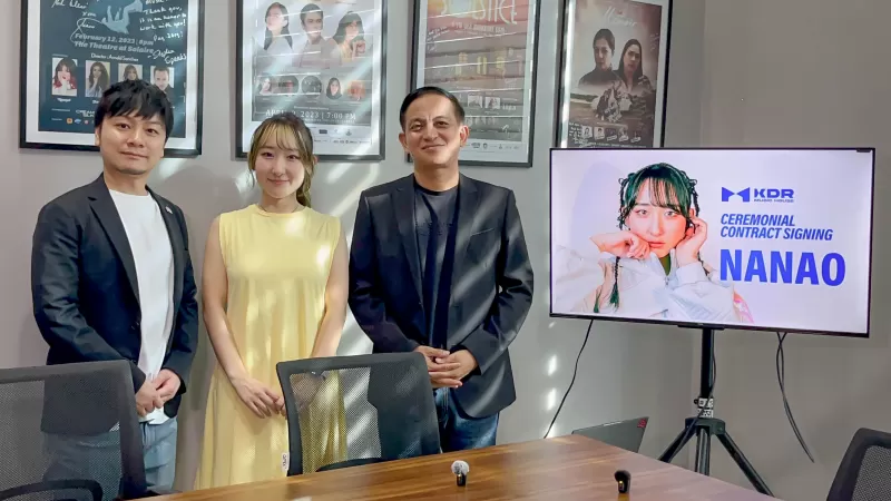 Japansk sanger Nanao skriver kontrakt med det filippinske pladeselskab KDR Music House