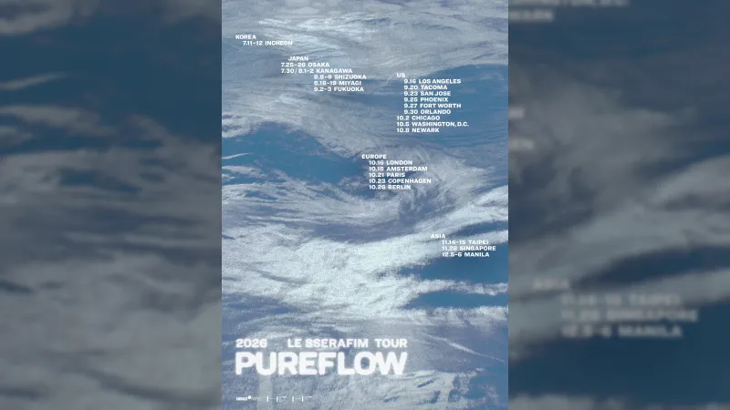 LE SSERAFIM objavljuju svjetsku turneju 'PUREFLOW' 2026
