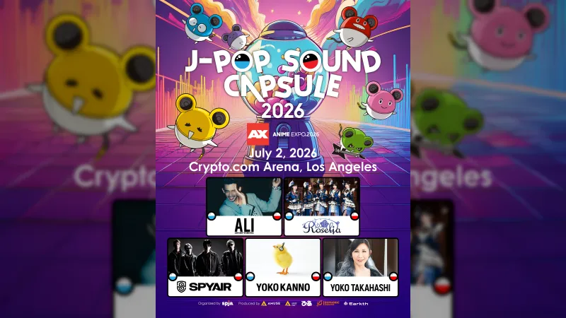 J-POP SOUND CAPSULE kehrt 2026 mit ALI, Yoko Kanno und Yoko Takahashi zum Anime Expo zurück