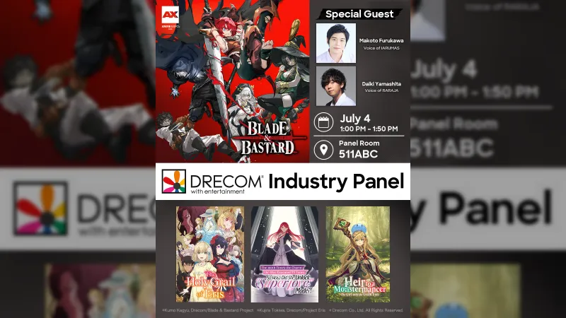 Drecom pořádá na Anime Expo 2026 panel s dabéry seriálu Blade & Bastard