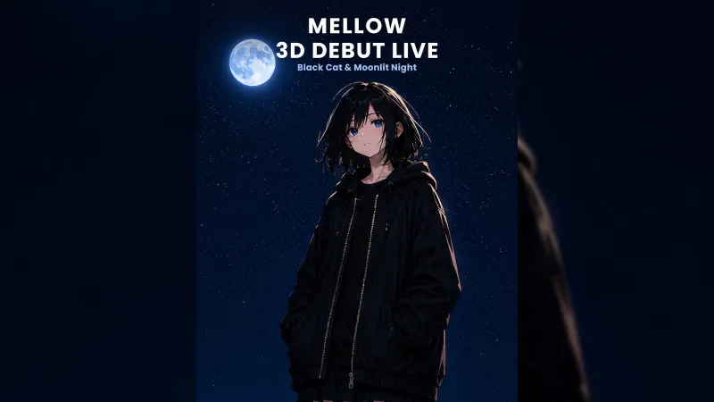 AI Vocalist Mellow Anonse Premye Live Stream 3D li