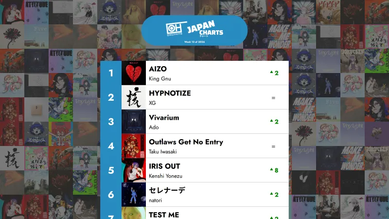 أفضل 40 أغنية في موسيقى البوب الياباني - الأسبوع 13 من عام 2026 – Only Hits Japan Charts