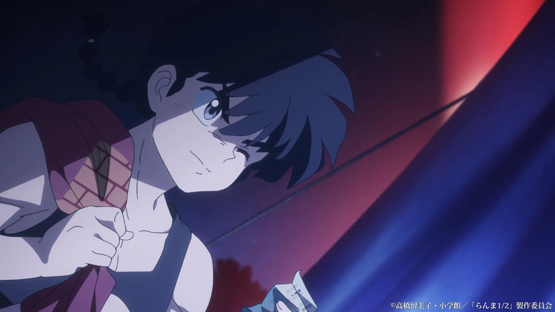 Герой аніме, що тримає тканину