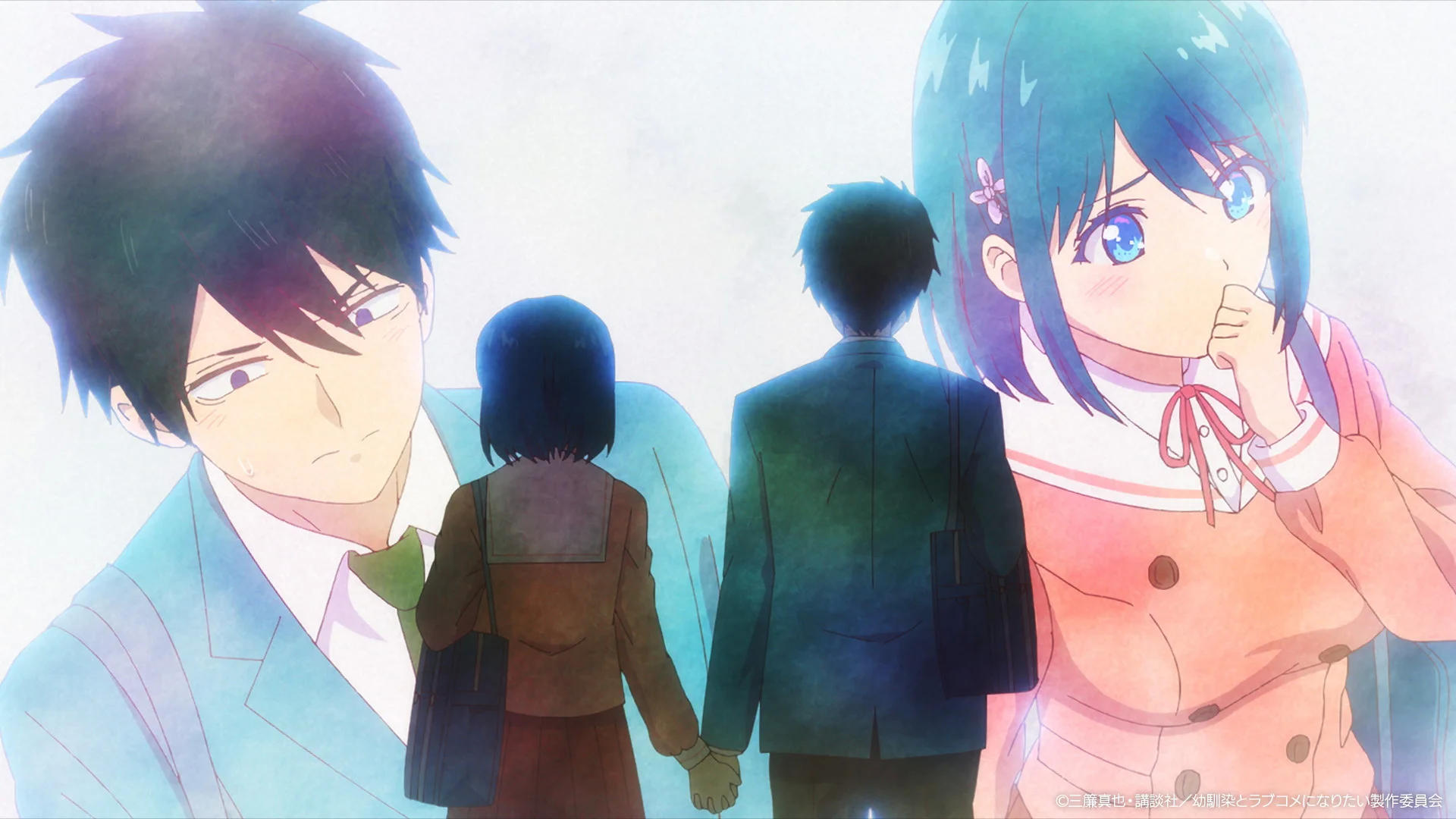 تصویر کلیدی انیمه که دو شخصیت دست در دست دارند