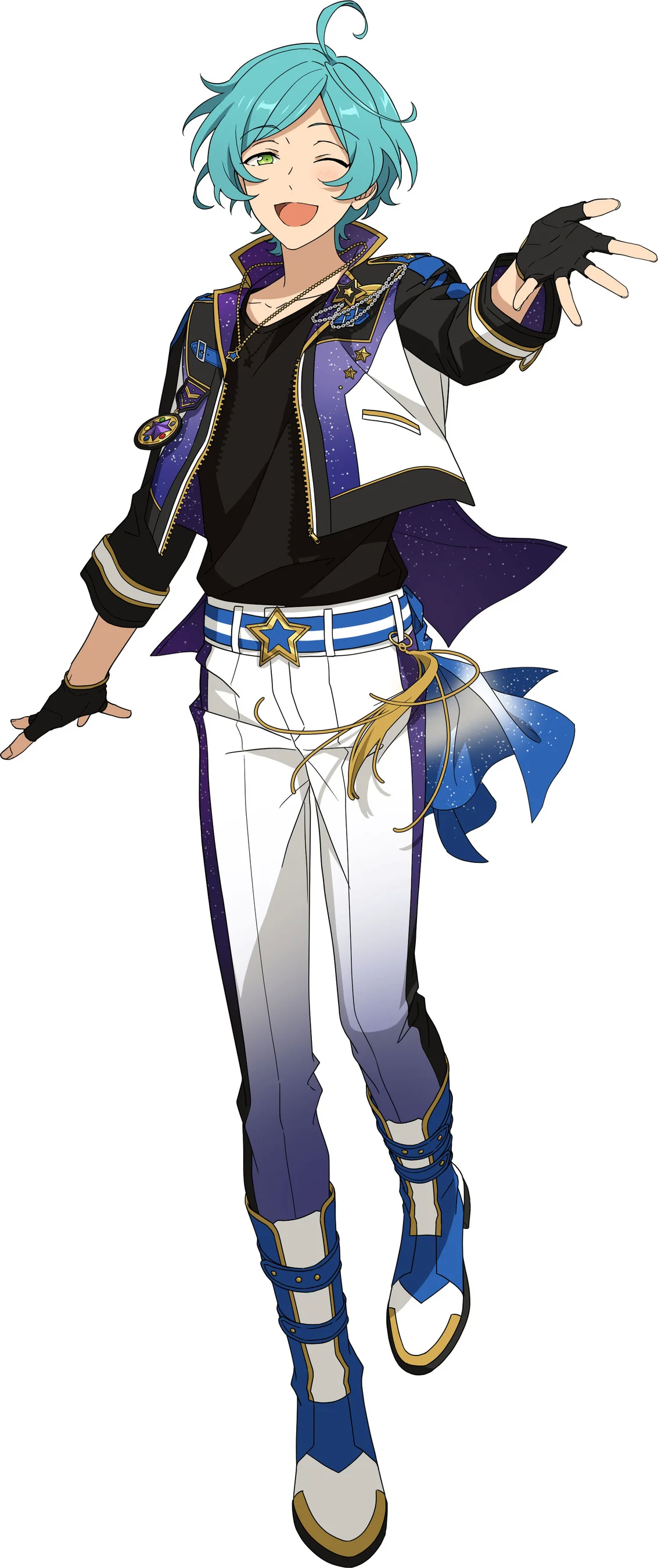 Kanata Shinkai do Ensemble Stars dins ene pose dinamike