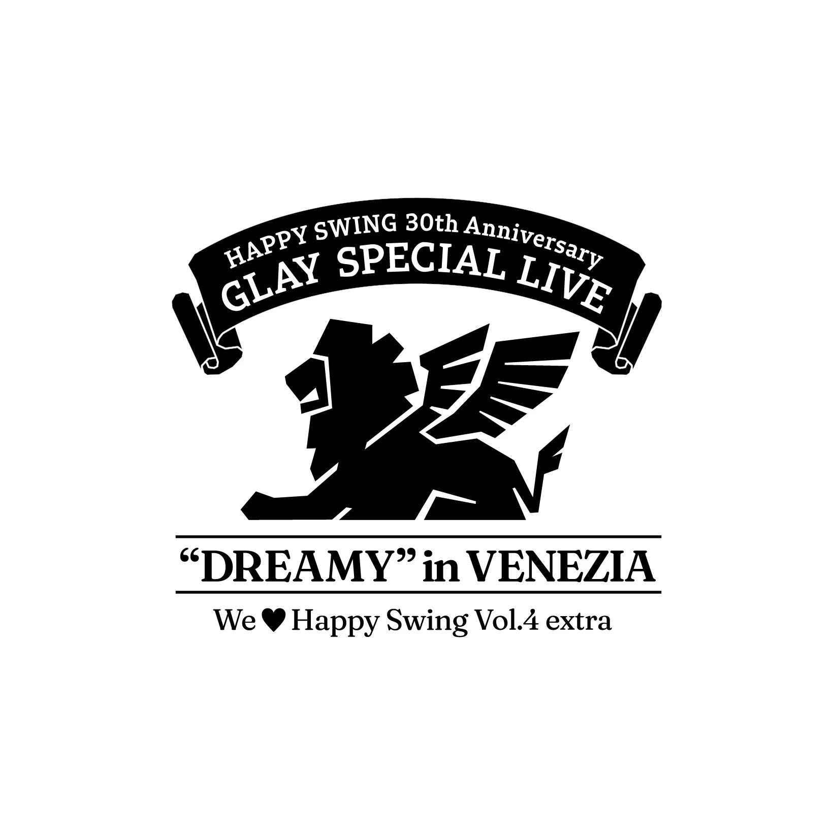A GLAY Special Live logója, szárnyas oroszlánnal és a velencei esemény szövegével