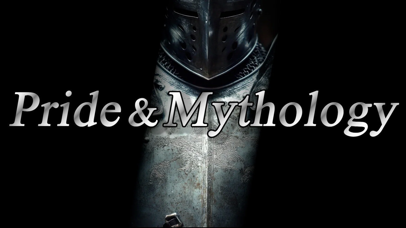 Ritari kypärä, jossa on Pride & Mythology -teksti