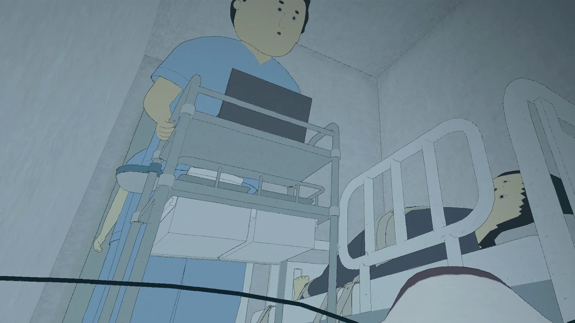 VR-анимированная сцена больничной палаты