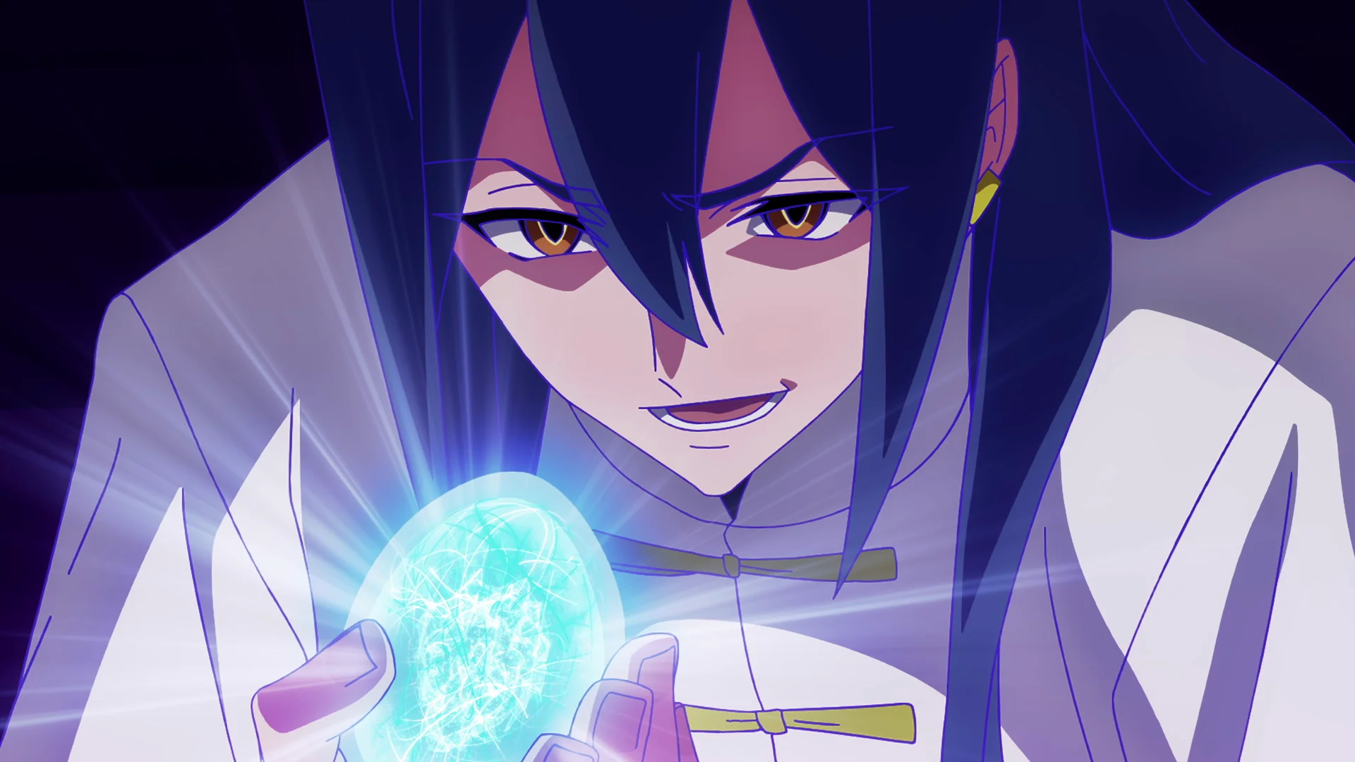 Koyu saçlı bir karakterin yer aldığı Digimon Beatbreak