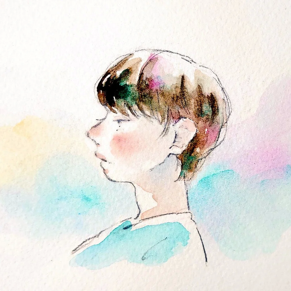 gummy3000 suluboya portresi