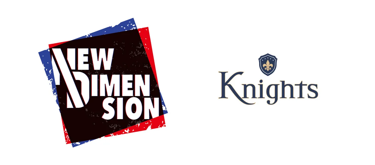 Лога на New Dimension и юнита "Рицарите"