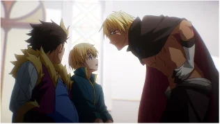 سه شخصیت در حال گفت‌وگویی پرتنش