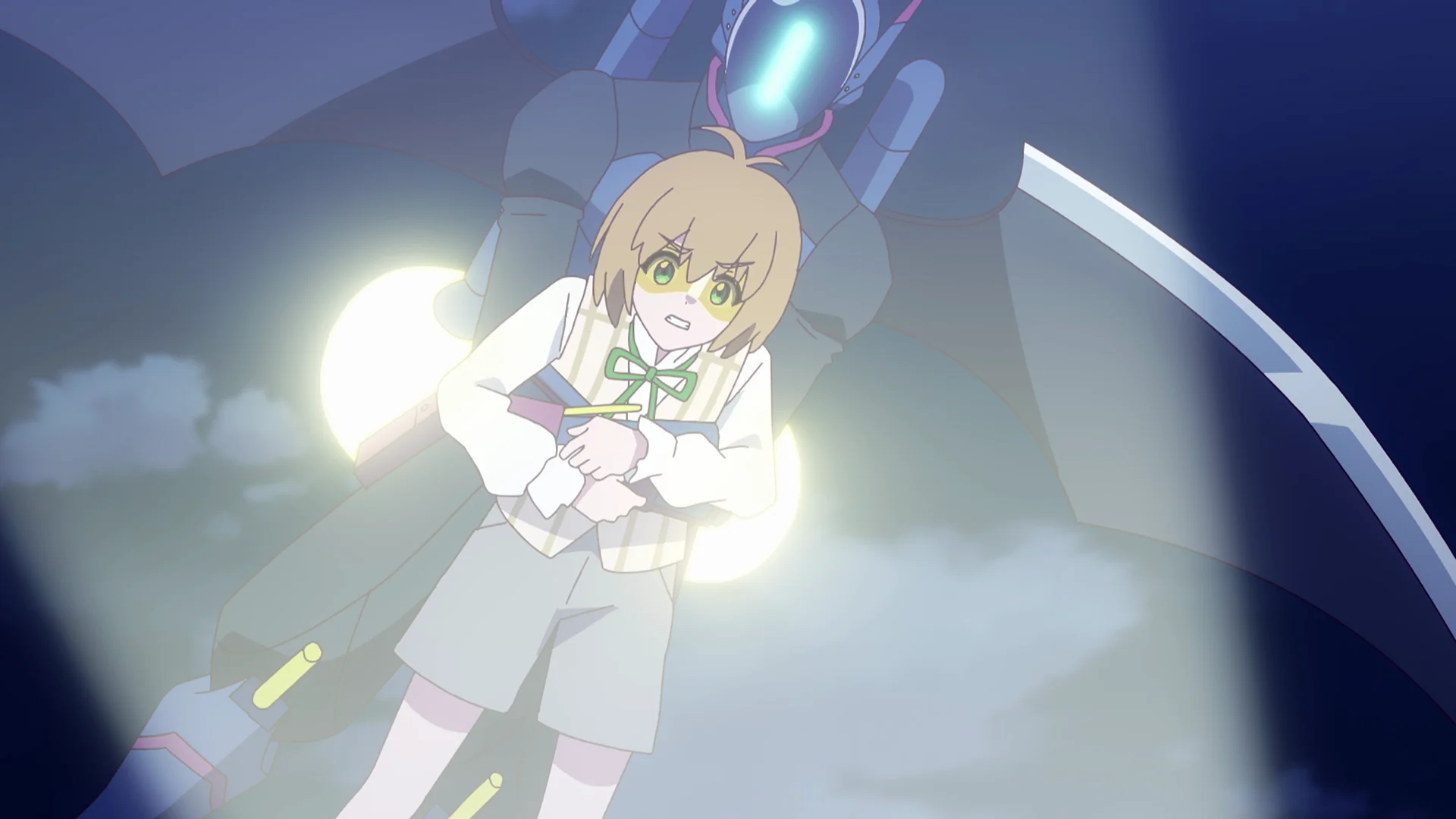 Karakter dat in foarwerp foar in grutte robotyske Digimon hâldt