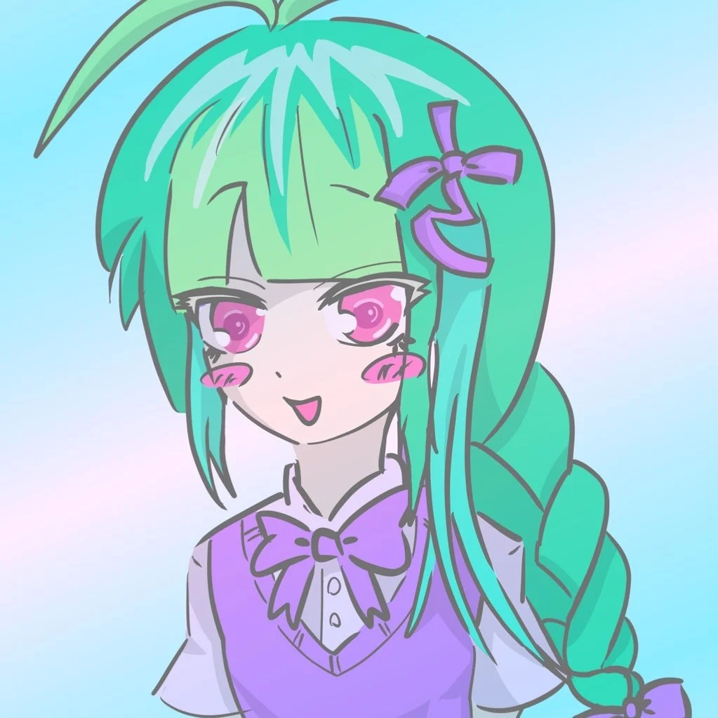 초록색 머리 애니메이션 캐릭터