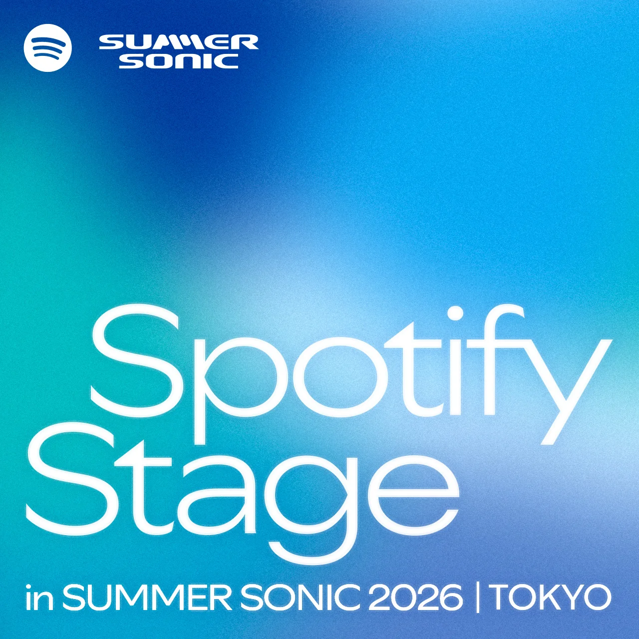 Gráfico promocional para Spotify Stage en Summer Sonic 2026 Tokyo