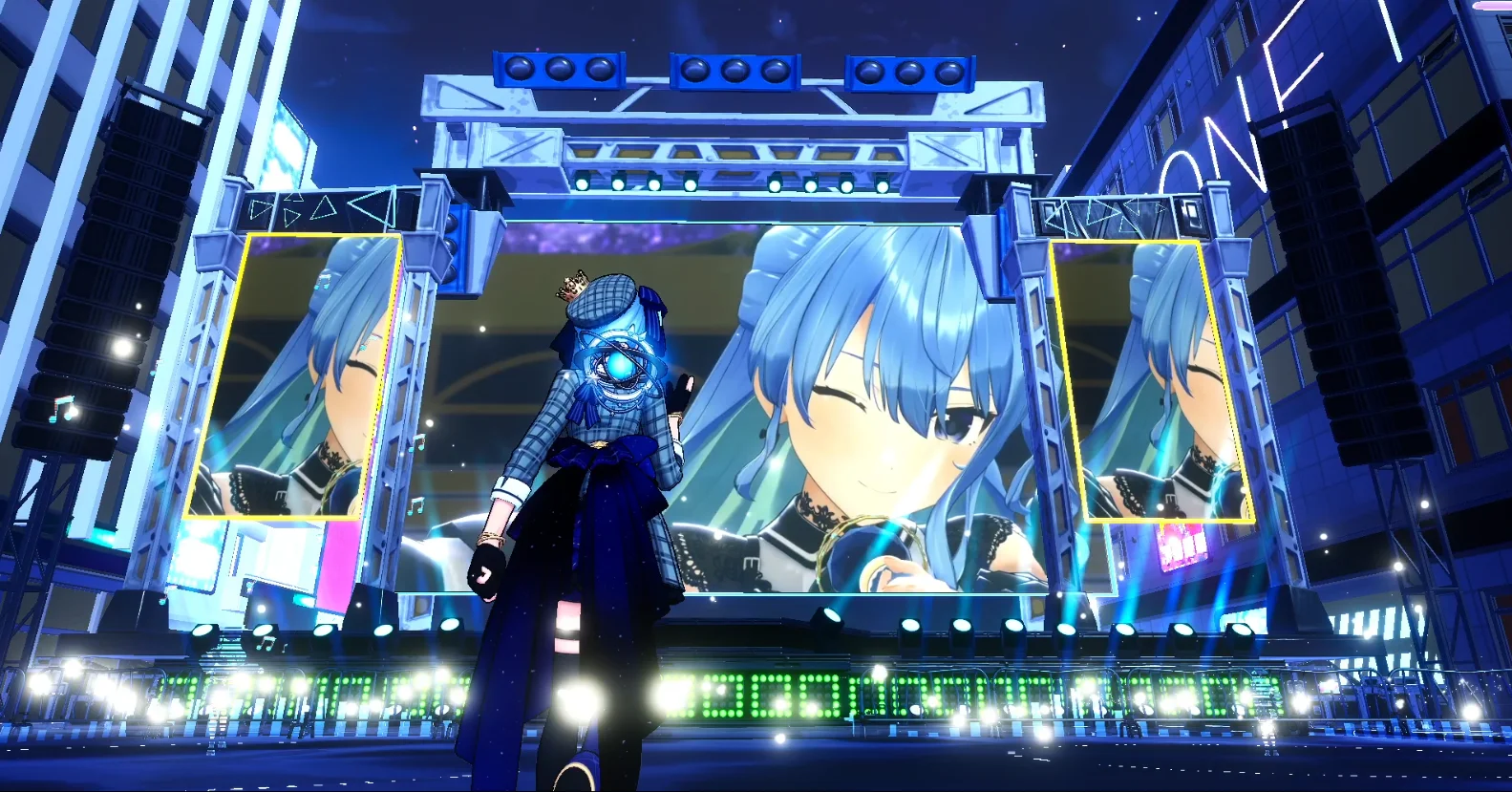 Virtual stage with Suisei featured on screens