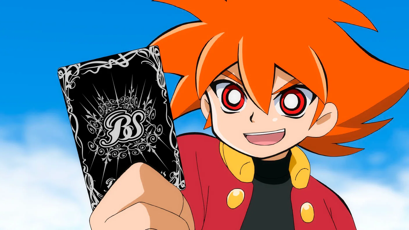 Anime lik koji drži Battle Spirits kartu