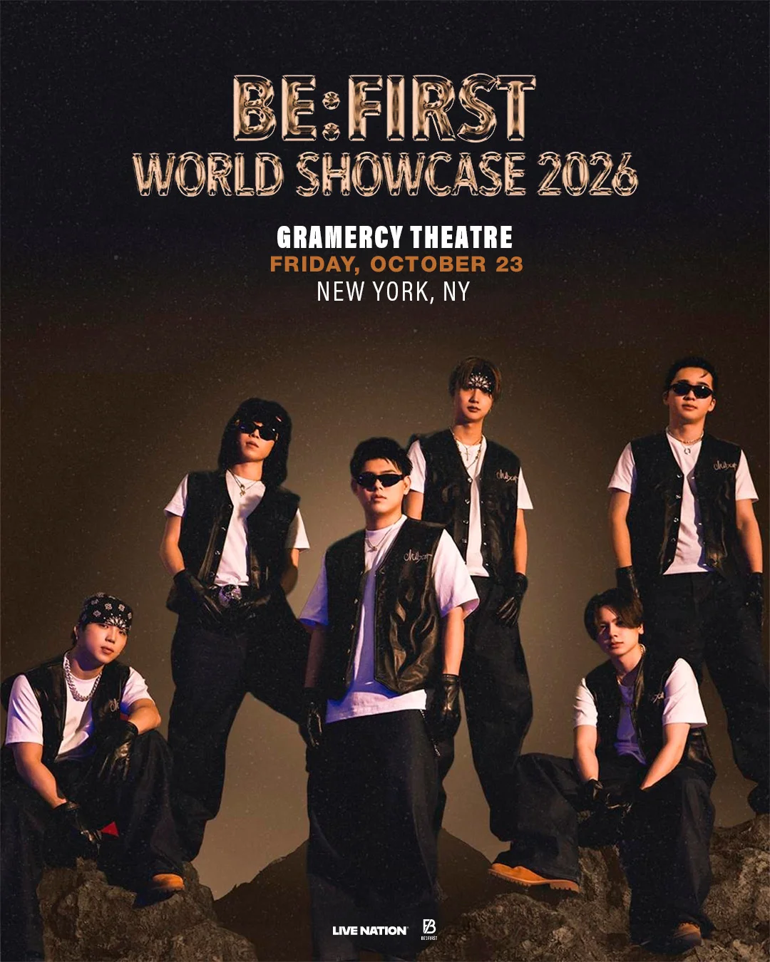 Cartell promocional per la <a href="https://onlyhit.us/music/artist/BE%3AFIRST" target="_blank">BE:FIRST</a> World Showcase 2026
