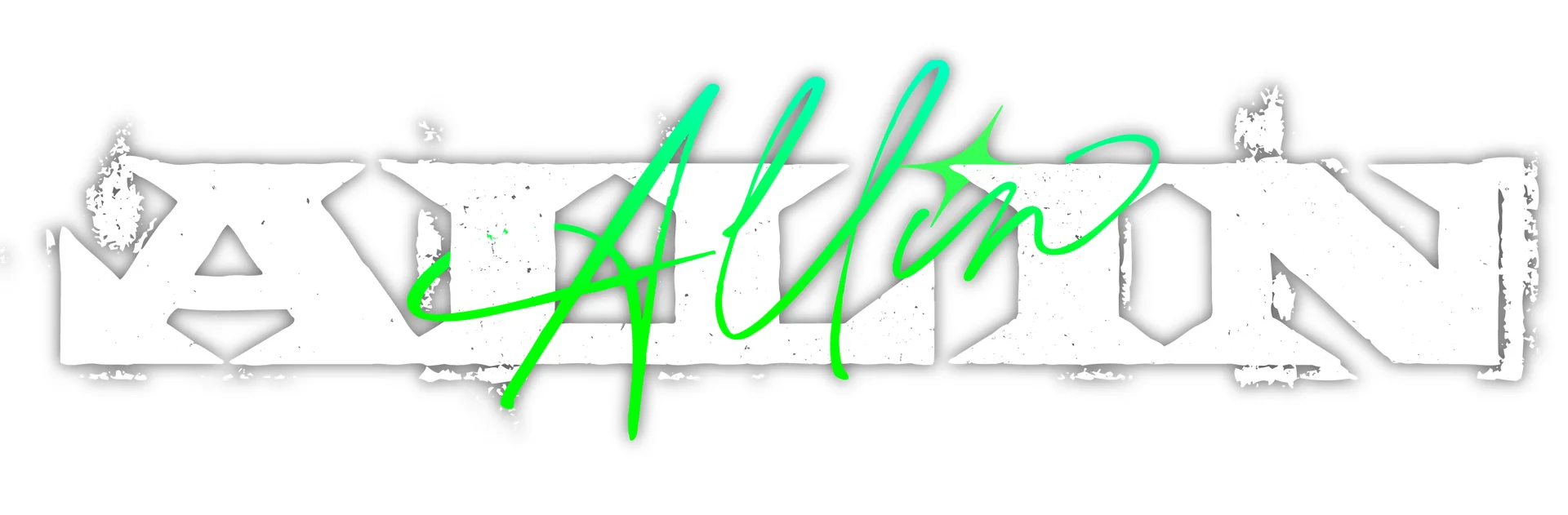 ALL IN single artwork with stylized text