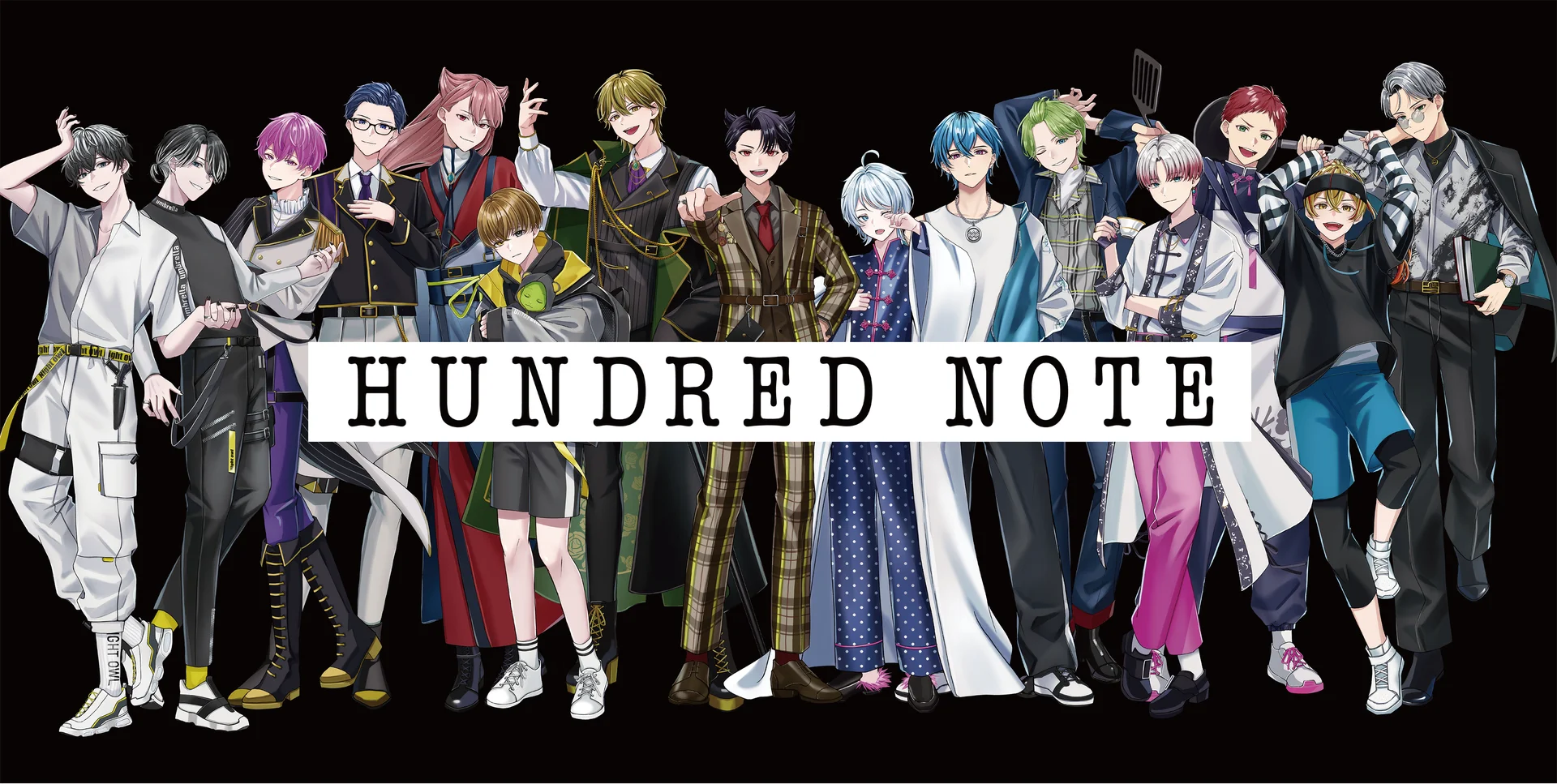 Gambar kumpulan watak-watak Hundred Note