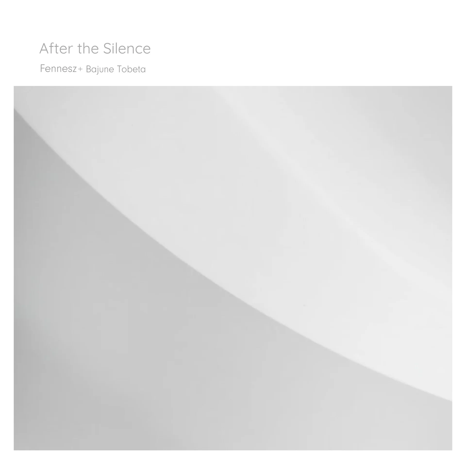 Minimalistický obal alba After the Silence od Fennesz + Bajune Tobeta