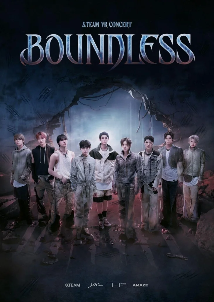 &TEAM members posing for BOUNDLESS VR concert poster