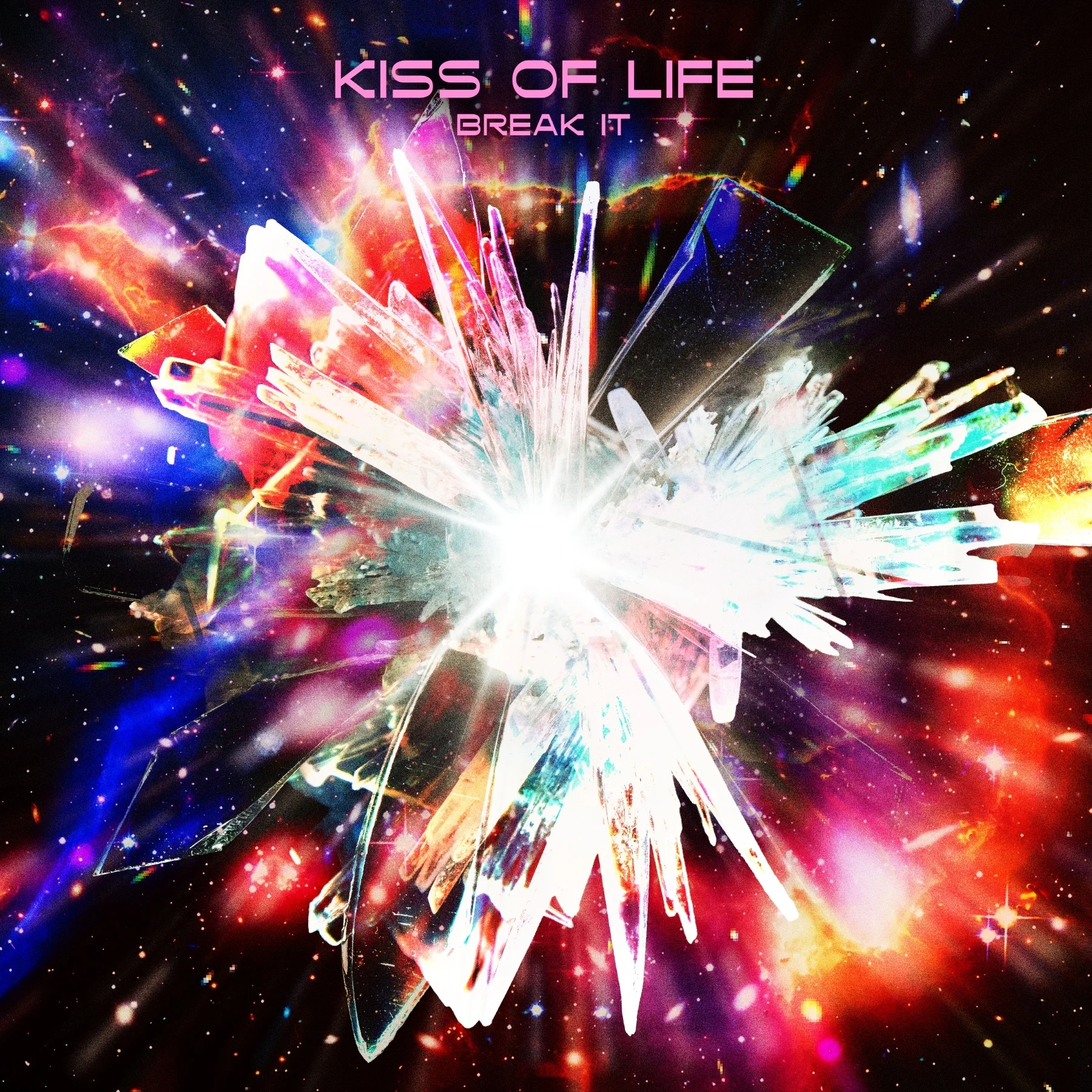 Colorful graphic for KISS OF LIFE single BREAK IT