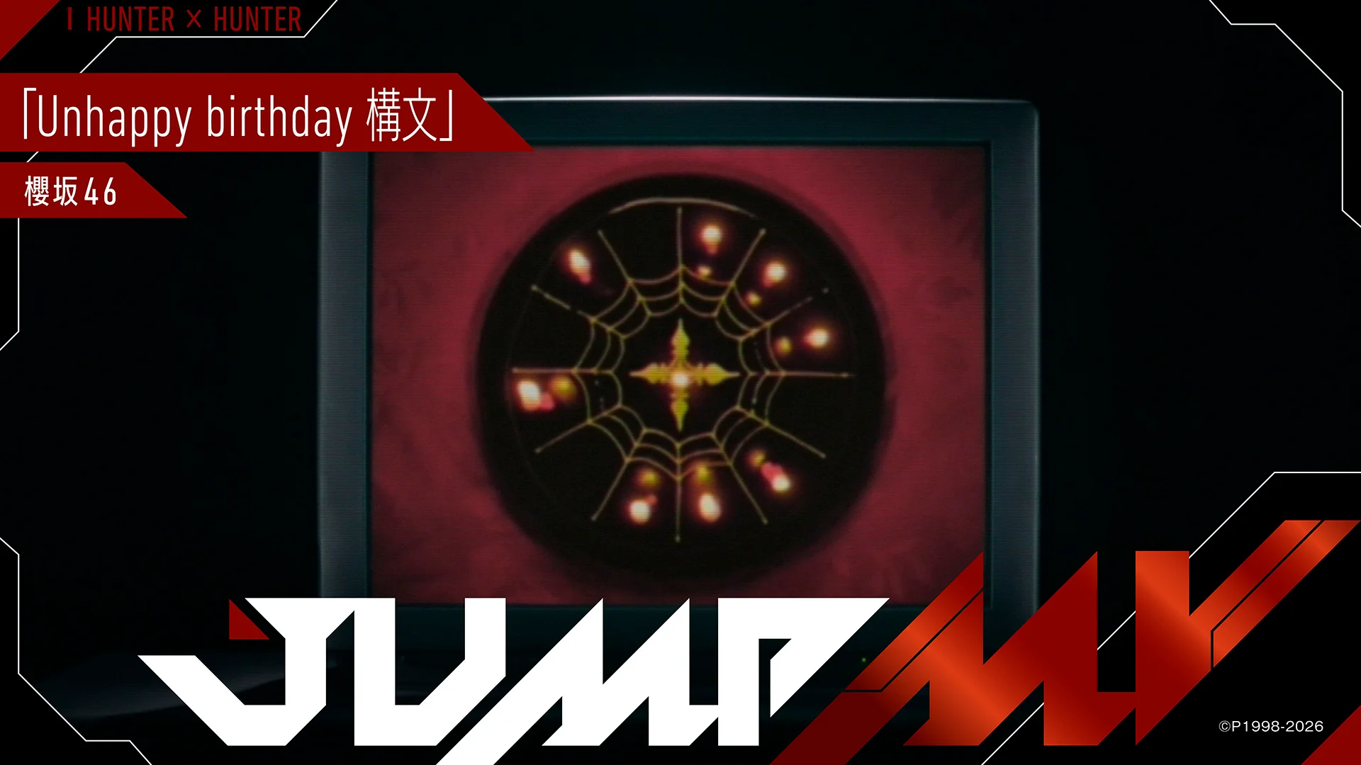 JUMP MV title card for HUNTER×HUNTER x Unhappy birthday構文