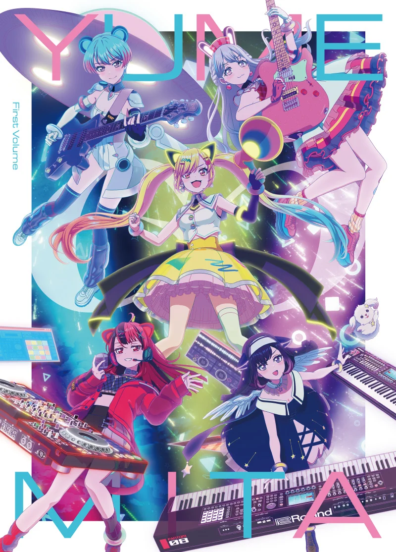 Anime-yllustraasje fan Myuutaipe-leden yn VRFloor-útfieren dy
