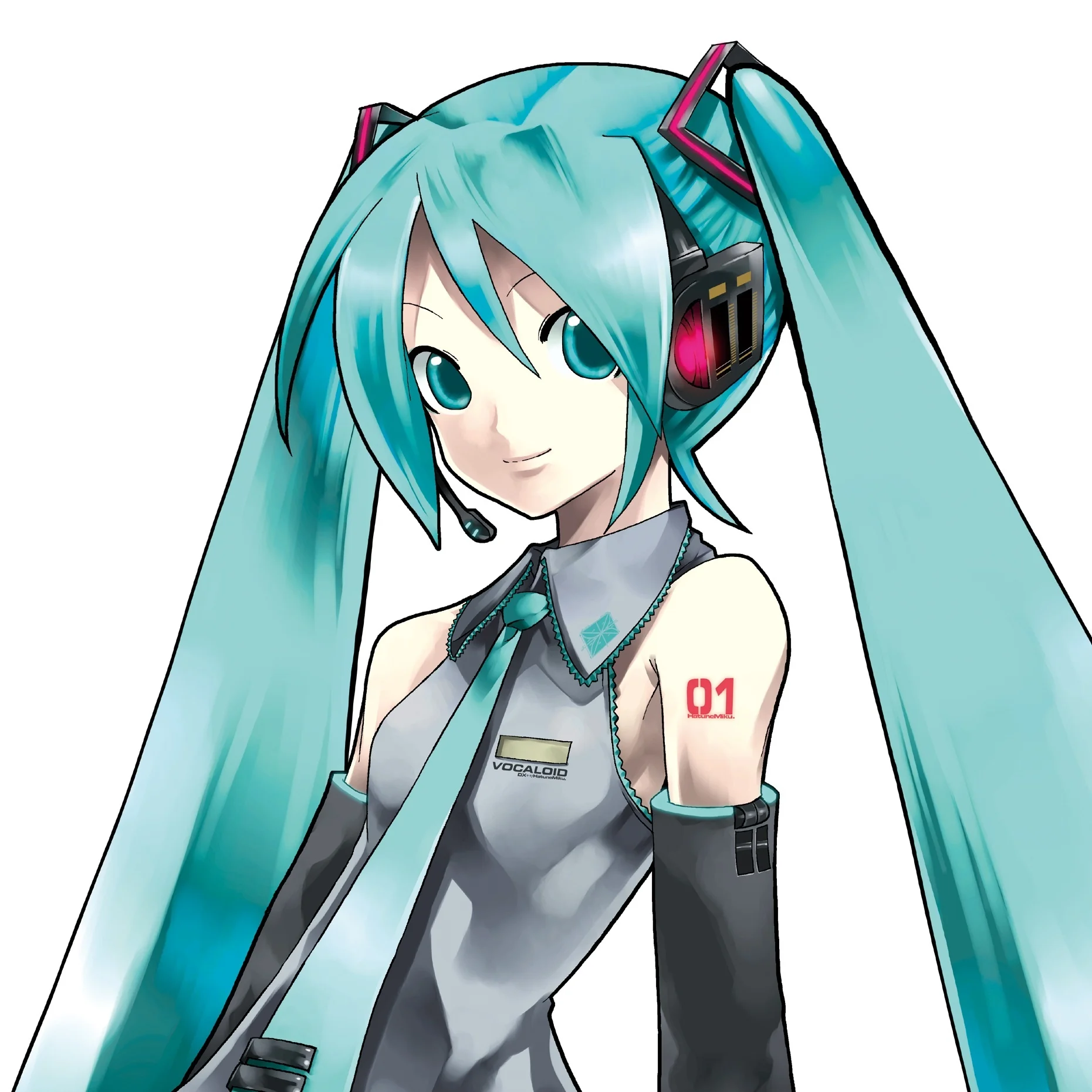 Illustration of Hatsune Miku in futuristic attire