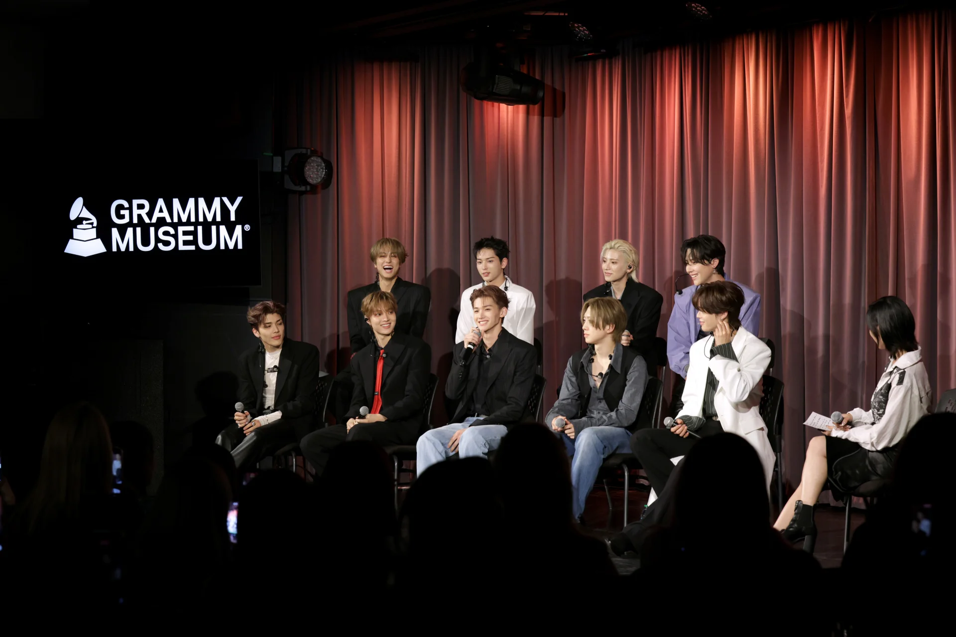 &TEAM seated on stage at the GRAMMY Museum