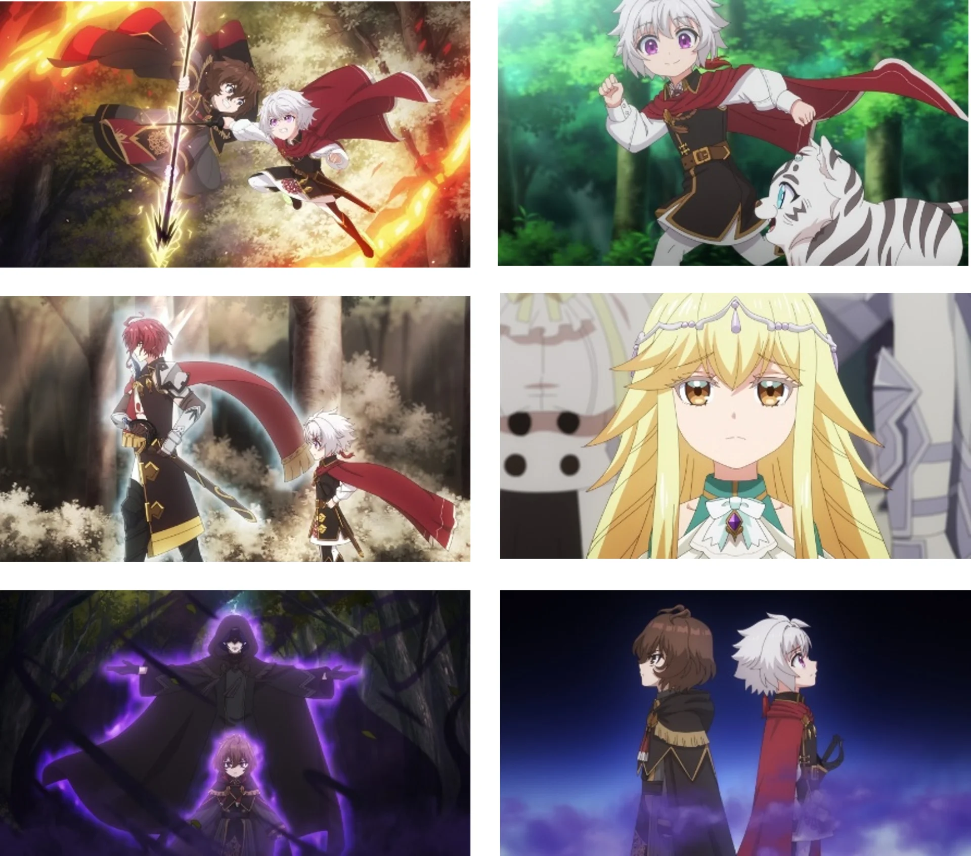 Mga eksena ng anime mula sa The Strongest Man from Misfortune na nagpapakita ng mahiwagang kapangyarihan at mga labanan