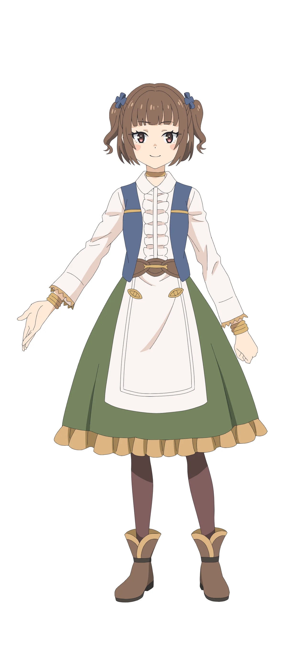 Character Sasaki Aya with brown pigtails and a green skirt