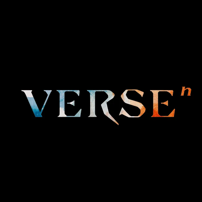 Logo del proyecto VERSEn con gradiente de colores sobre fondo negro.