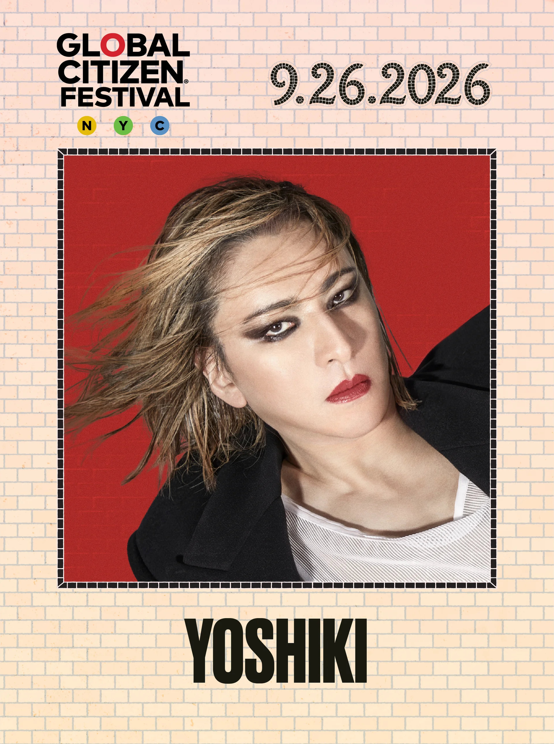 Image promotionnelle de YOSHIKI pour le Global Citizen Festival