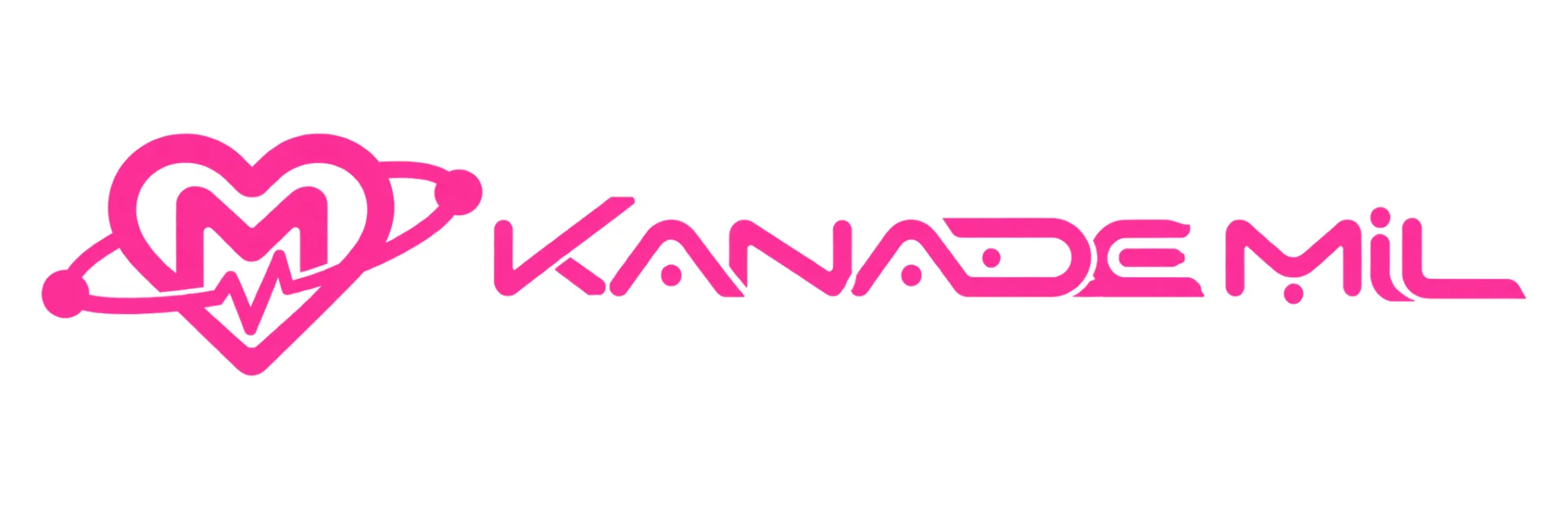 Kanade Mil Logo mit stilisiertem pinkem Herz